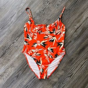 Solid & Striped's orange The Taylor swimsuit